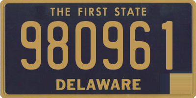 DE license plate 980961