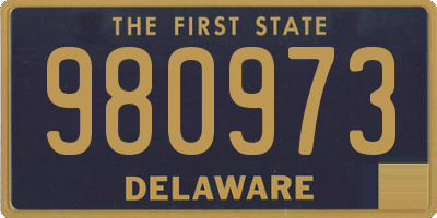 DE license plate 980973