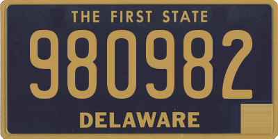 DE license plate 980982