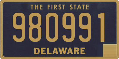 DE license plate 980991