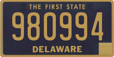 DE license plate 980994