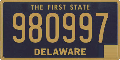 DE license plate 980997