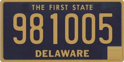 DE license plate 981005