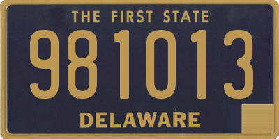 DE license plate 981013