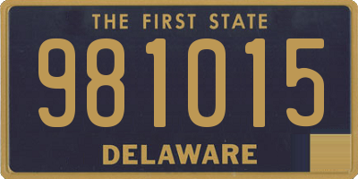 DE license plate 981015