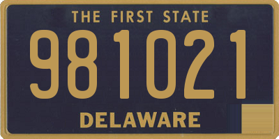 DE license plate 981021