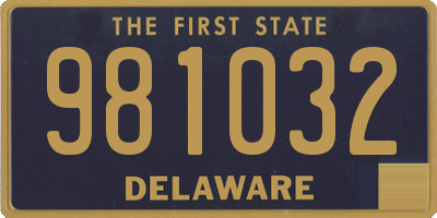 DE license plate 981032