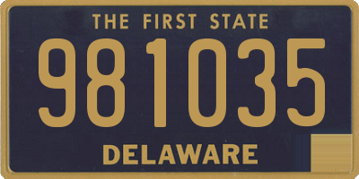 DE license plate 981035