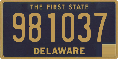 DE license plate 981037