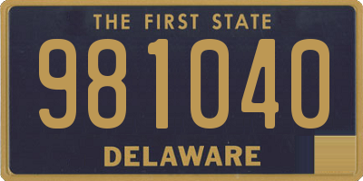 DE license plate 981040