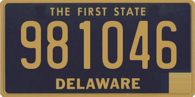 DE license plate 981046