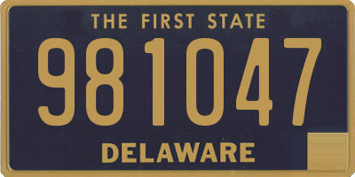 DE license plate 981047