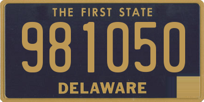 DE license plate 981050