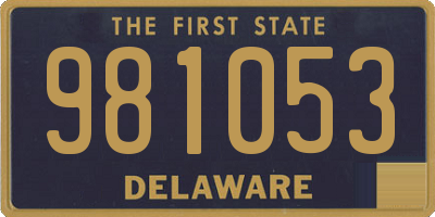 DE license plate 981053