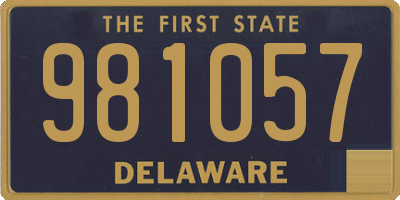 DE license plate 981057