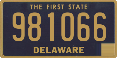 DE license plate 981066