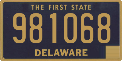 DE license plate 981068