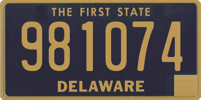 DE license plate 981074