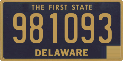 DE license plate 981093