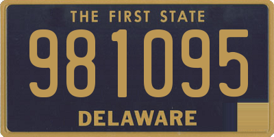 DE license plate 981095