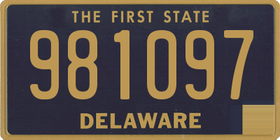 DE license plate 981097