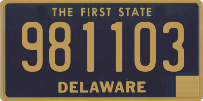 DE license plate 981103