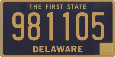 DE license plate 981105
