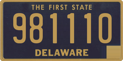 DE license plate 981110