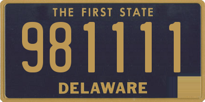 DE license plate 981111