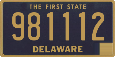 DE license plate 981112