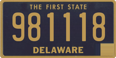 DE license plate 981118