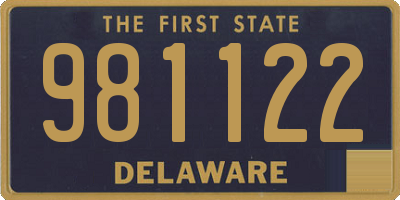 DE license plate 981122