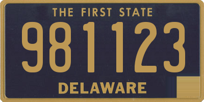 DE license plate 981123