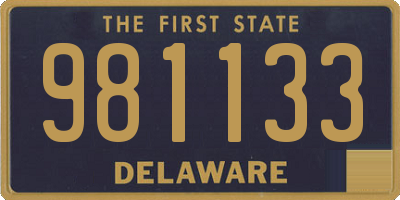 DE license plate 981133