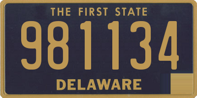 DE license plate 981134