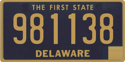 DE license plate 981138