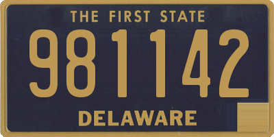 DE license plate 981142