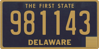 DE license plate 981143