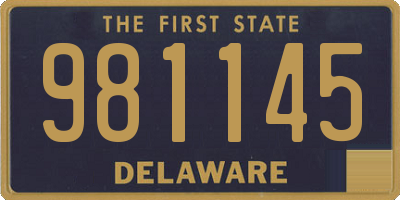 DE license plate 981145