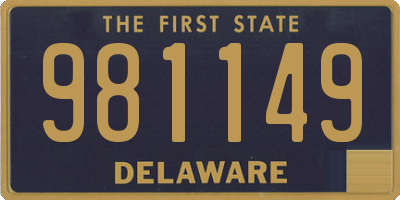 DE license plate 981149