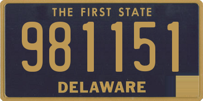 DE license plate 981151