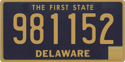 DE license plate 981152