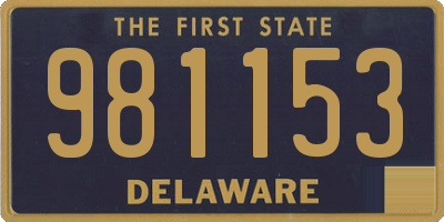 DE license plate 981153