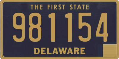 DE license plate 981154