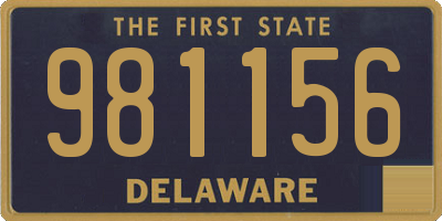 DE license plate 981156