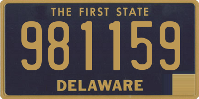 DE license plate 981159