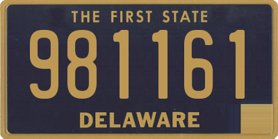 DE license plate 981161