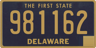 DE license plate 981162