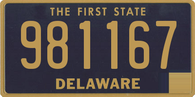 DE license plate 981167