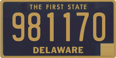 DE license plate 981170